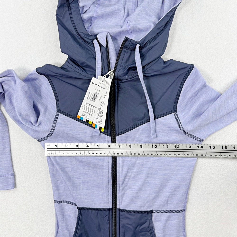 Smartwool Thermal Active Hooded Zip-Up Size XS‎ Womens Purple Mist Heather NEW - Picture 7 of 9